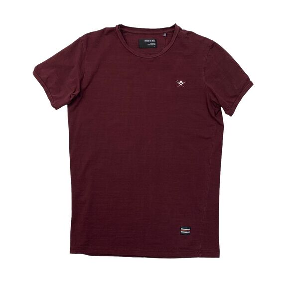 Hood By Air T Shirt Mens M Medium Burgundy Crew Neck Basic Short Sleeve Tee - Picture 1 of 9